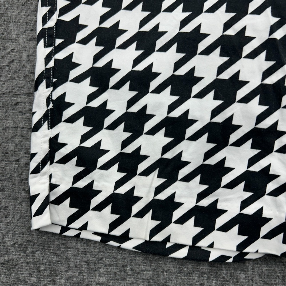 Loudmouth Shorts Womens 6 Bermuda Houndstooth Golf Wild Athleisure Black White - Picture 2 of 8